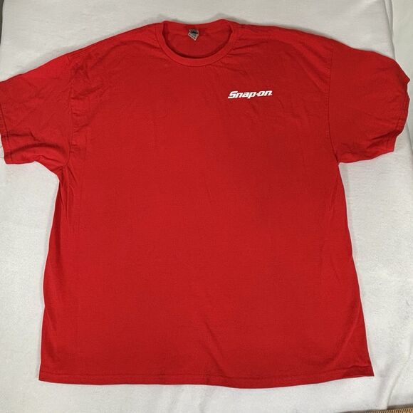 SNAP-ON Garage T Shirt Red With White Graphics - Picture 2 of 5